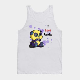 I Love Pandas | Python Dusk Black Tank Top